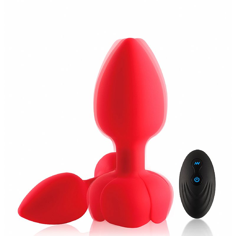 Plug Anal Vermelho em Silicone com Vibrador e Controle Remoto - SI - Exploração e Prazer com 10 Modos de Vibração - Imagem 2