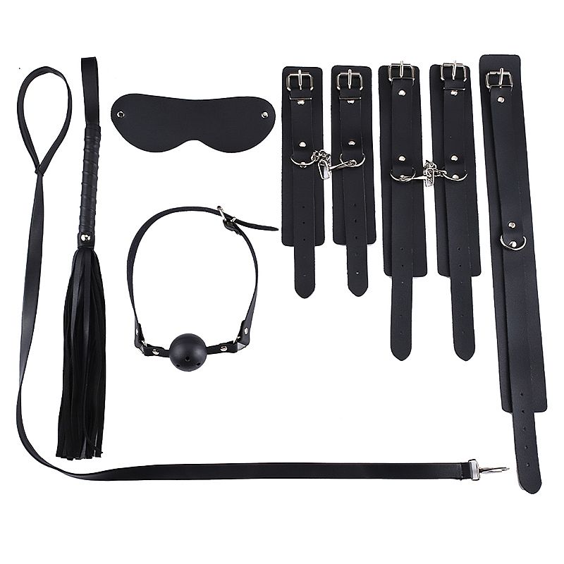 Kit Sado Erótico Bandage com Algemas, Chicote e Mordaça - Imagem 4