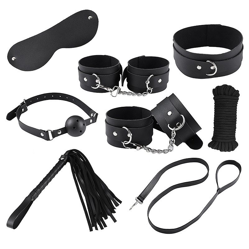 Kit Sado Erótico Bandage com Algemas, Chicote e Mordaça - Imagem 2