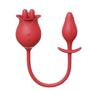 Vibrador Rosa com Língua Estimuladora de Clitóris e Ponto G