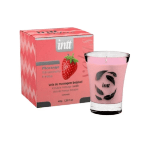 Vela de massagem beijável sabor morango 40g para casal