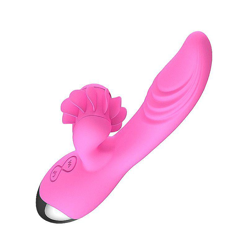 Vibrador ponto g clitóris Hailey Dibe com aquecimento em silicone