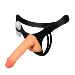 Cinta com prótese e vibro realística 19x4,8cm La Pimienta