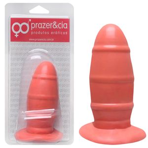 Plugão pênis borracha maciça 17x7cm para estimulação intensa