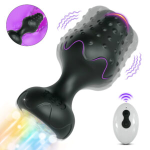 Plug anal vibratório YOUVIBE 10 modos LED com controle remoto sem fio