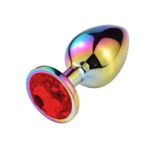 Plug Anal de Aço com Pedra de Cristal Tamanho P | SI