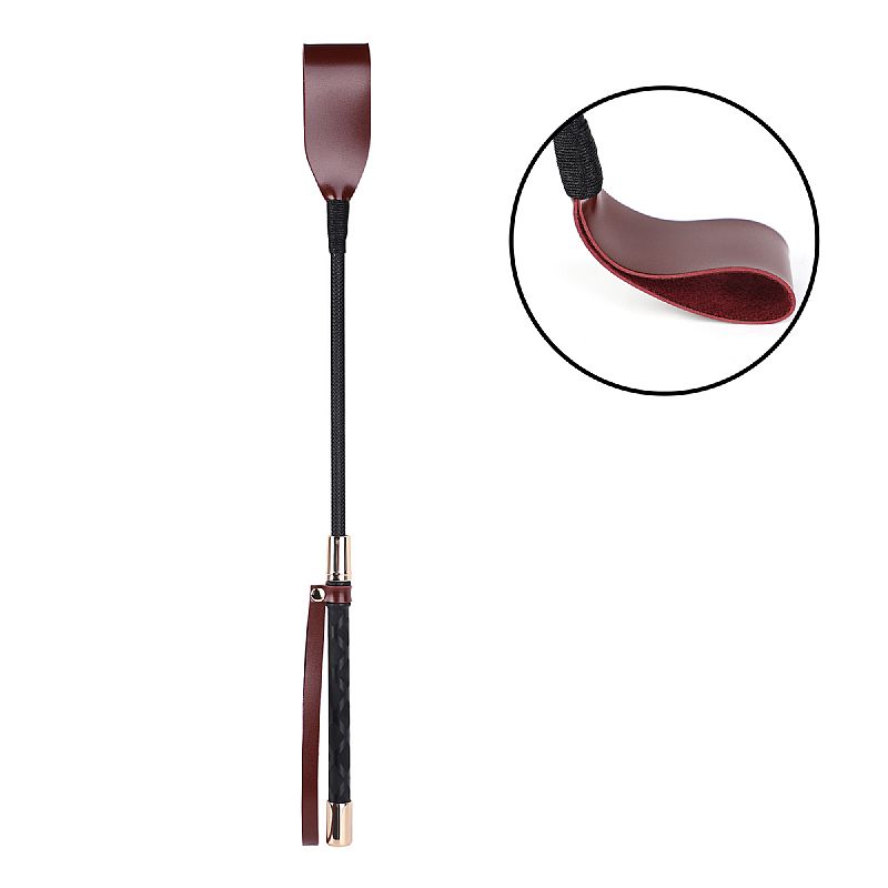 Chibata de couro PU 44,3 cm para dominação – KMV Sex Shop Salvador