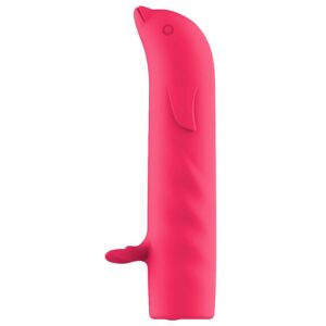 Vibrador ponto G golfinho Tina em silicone roxo recarregável USB