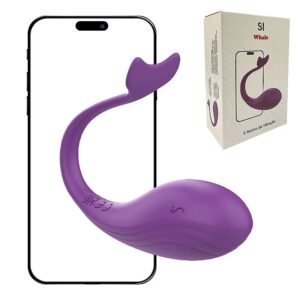 Bullet vibrador app bluetooth formato baleia 9 modos silicone recarregável